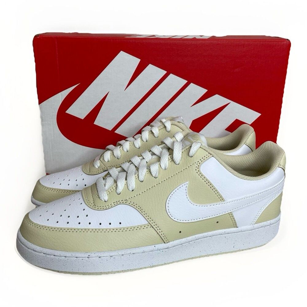 Nike Court Vision Low HM9862-200 Light Khaki White Tennis Gym Shoes Men 8 New